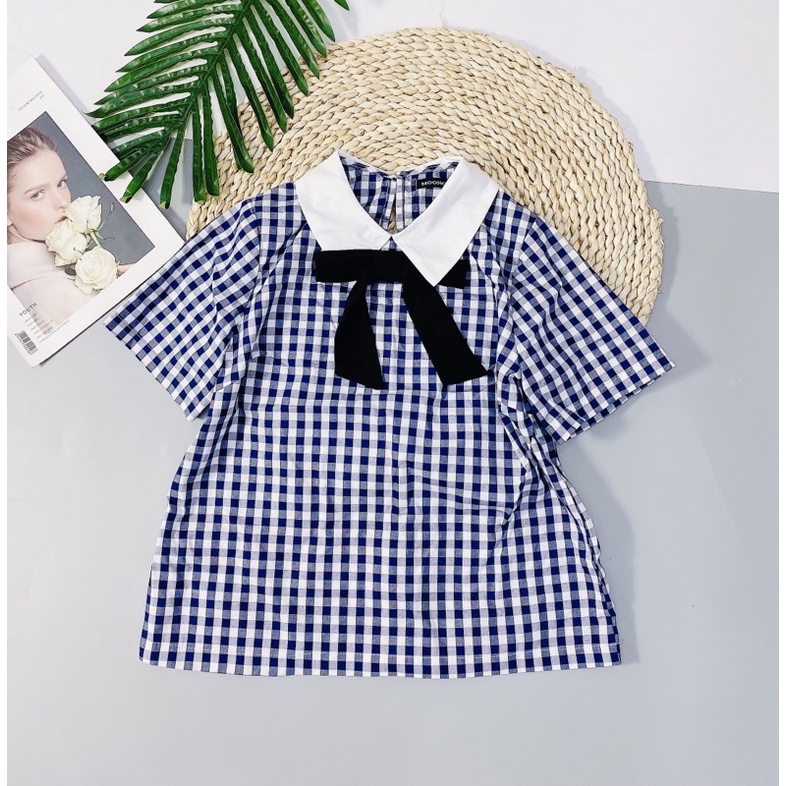 [Mã 33FASHIONSALE giảm 12% đơn 99K] Áo đũi kẻ nơ