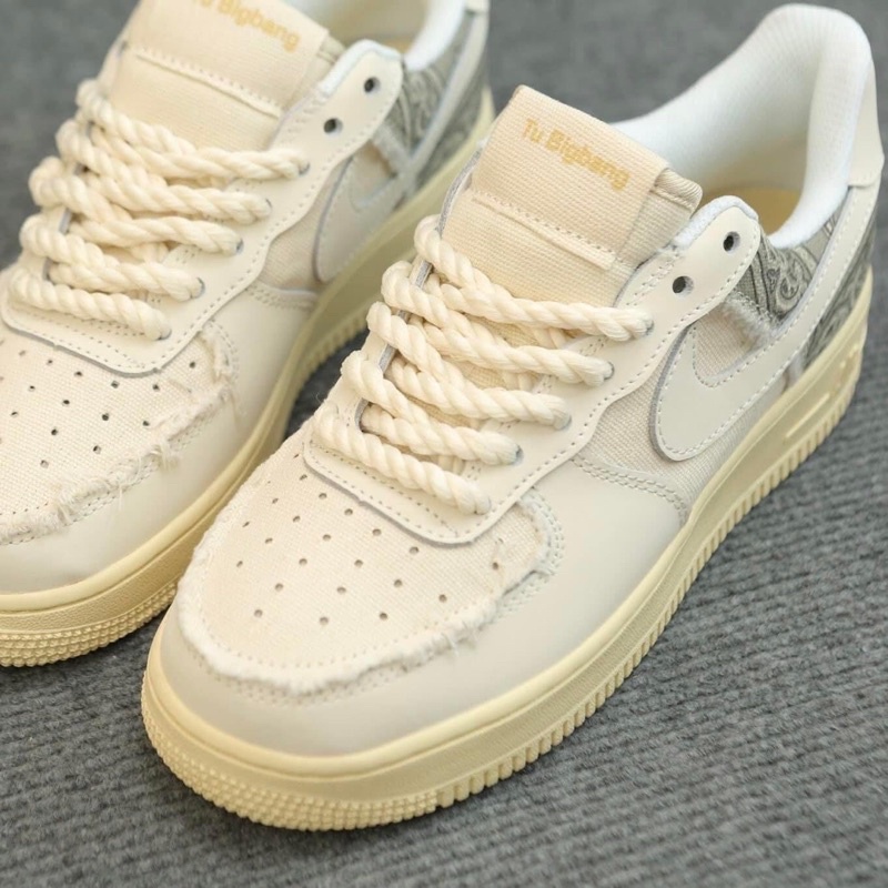 Giày thể thao nam nữ AF1 Dây Thừng, Giày Air Force 1 Dây Thừng Cao Cấp SC Phiên Bản Đặc Biệt Trend 2022 Full Bo