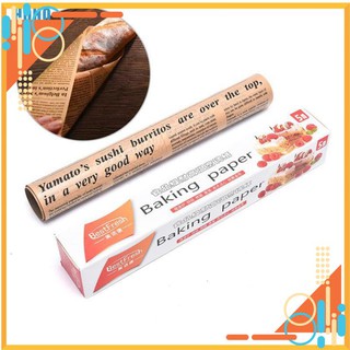 Giấy thấm dầu ăn, Cuộn giấy thấm dầu lót nướng đồ ăn, bánh, lót nồi chiên không dầu cuộn 8m