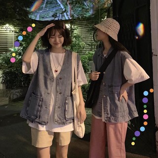 Áo Khoác Jean Không Tay Thời Trang Nữ Tính