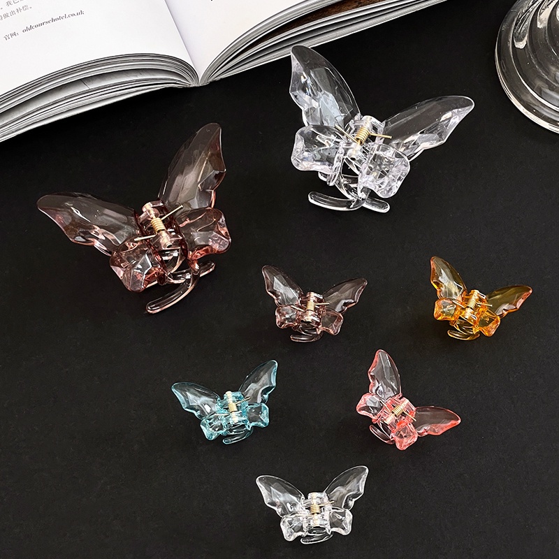 Kẹp Tóc Hình Bướm Trong Suốt Thời Trang Mùa Hè Cho Nữ