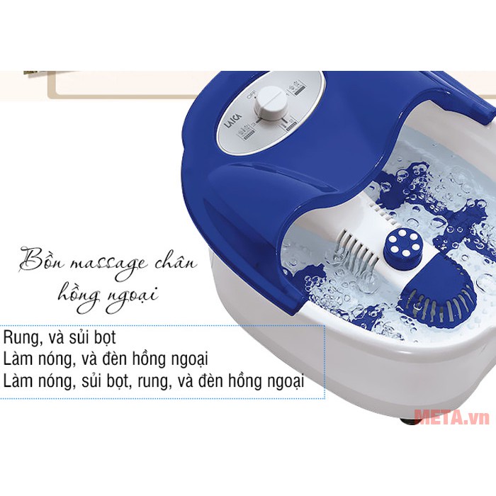 ✅ Bồn Massage Chân Hồng Ngoại: Laica PC1301 (3 Chế Độ) -VT0506 | Y Tế Vạn Thành