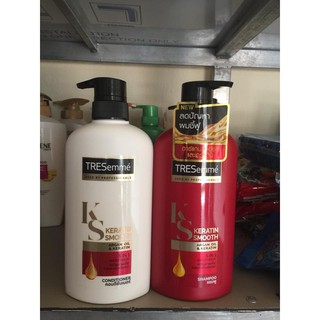Cặp dầu gội xả Tresemme Keratin Smooth 5in1 Thái Lan 450ml x2