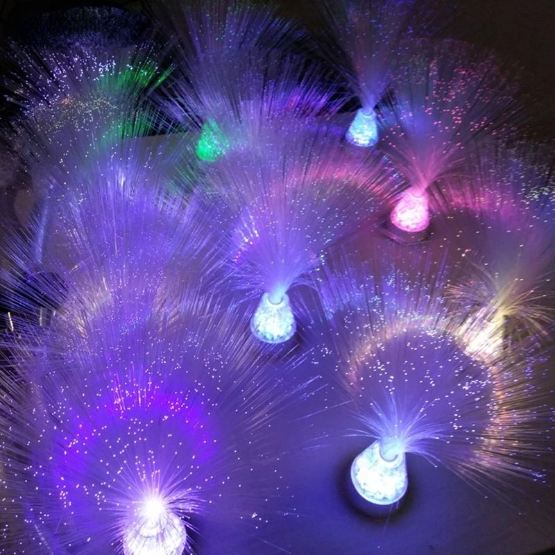Đèn LED Sợi Quang Thay Đổi Màu Sắc Sáng Tạo Sử Dụng Pin