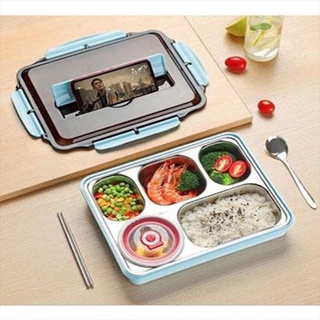 Khay Đựng Cơm Inox 304 ( 5 Ngăn )