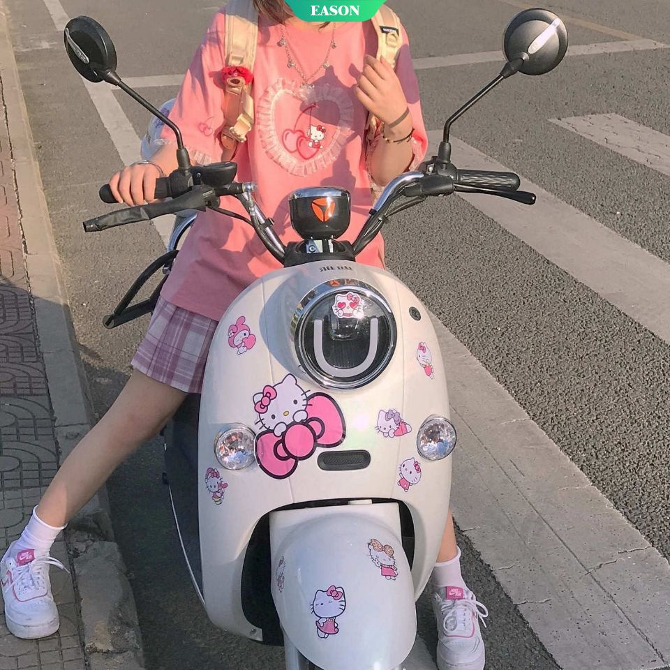Áo Thun Nữ Tay Ngắn In Hình Mèo Hello Kitty Dễ Thương