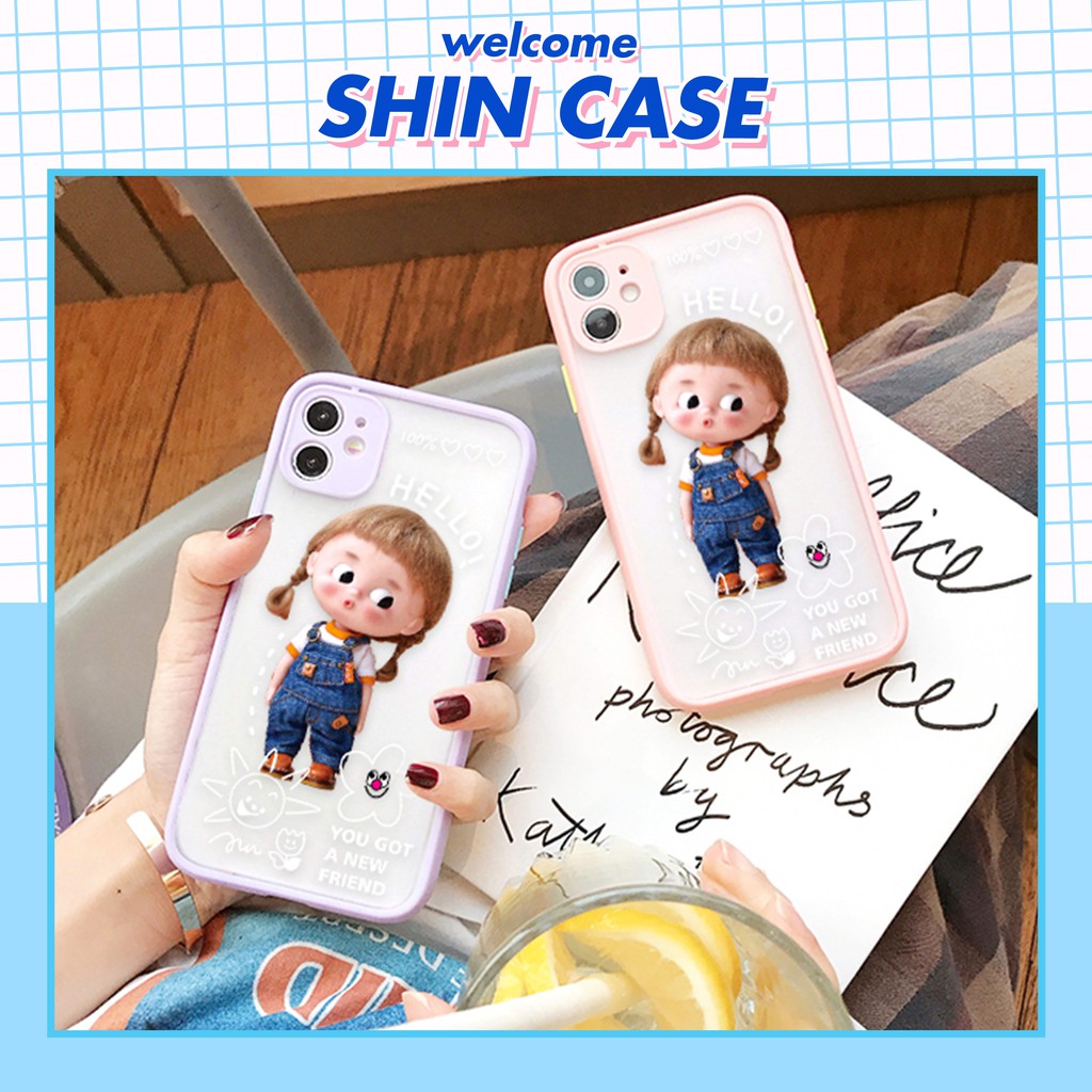 Ốp lưng iphone Baby Hello nhám viền nổi cong 5/5s/6/6plus/6s/6splus/7/7plus/8/8plus/x/xr/xs/11/12/pro/max/plus/promax | BigBuy360 - bigbuy360.vn