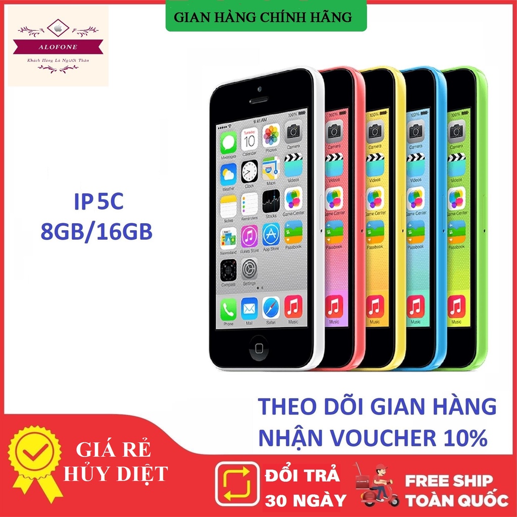 Điện thoại iP 5c - 16GB/8GB. Đẹp keng, Full chức năng