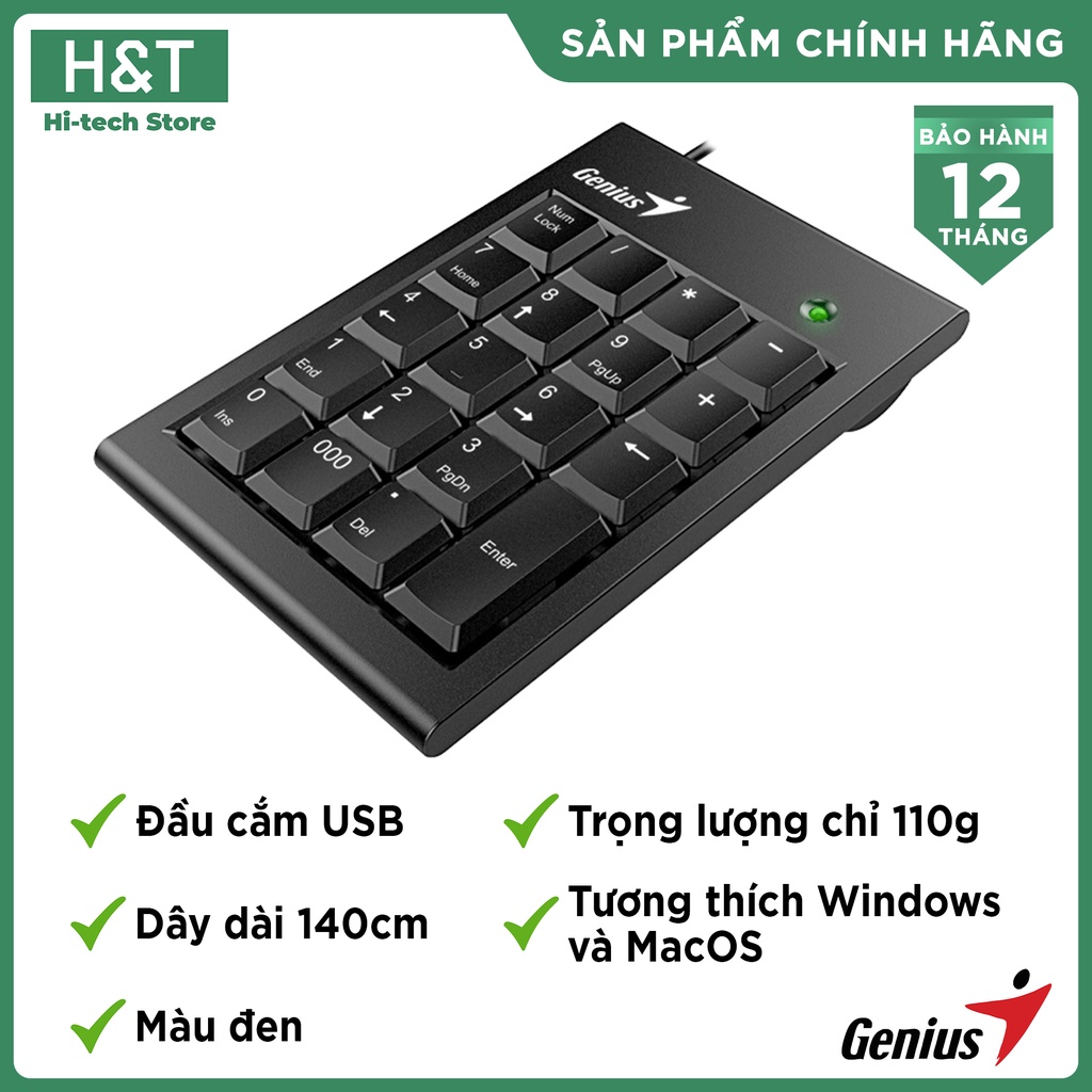 Bàn Phím số có dây Genius Numpad 100