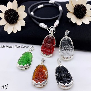 DÂY CHUYỀN MẶT BẤT ĐỘNG MINH VƯƠNG BỒ TÁT BỌC BẠC