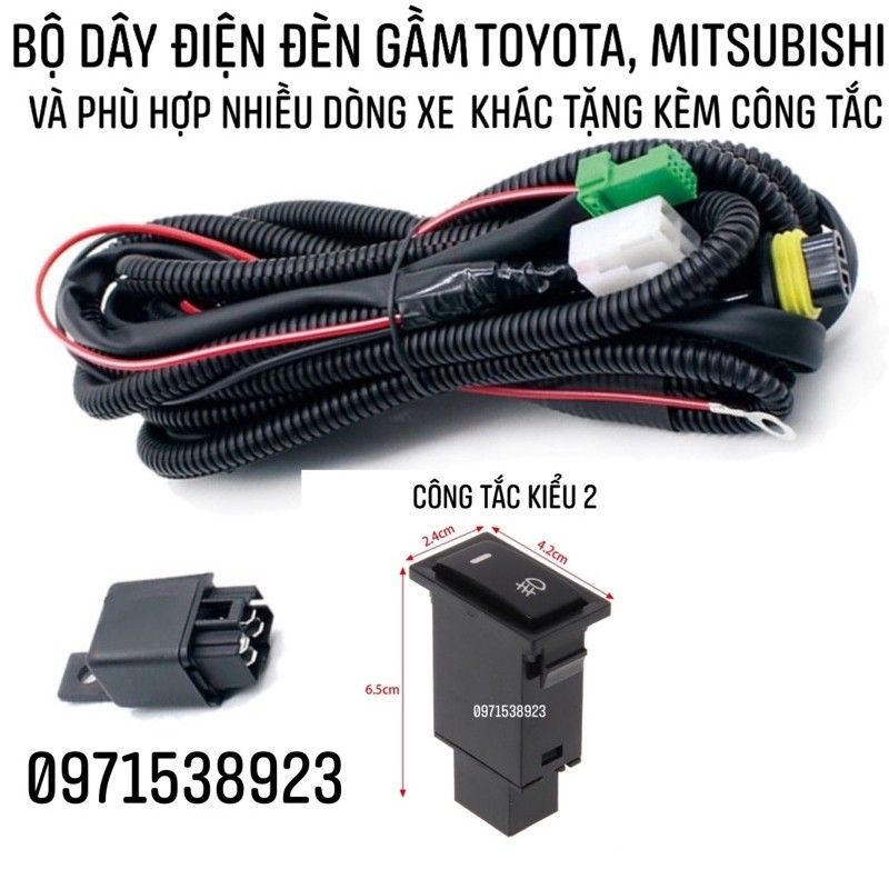 Bộ dây điện đèn gầm lắp zin lỗ chờ TOYOTA, MITSUBISHI, và nhiều dòng xe khác