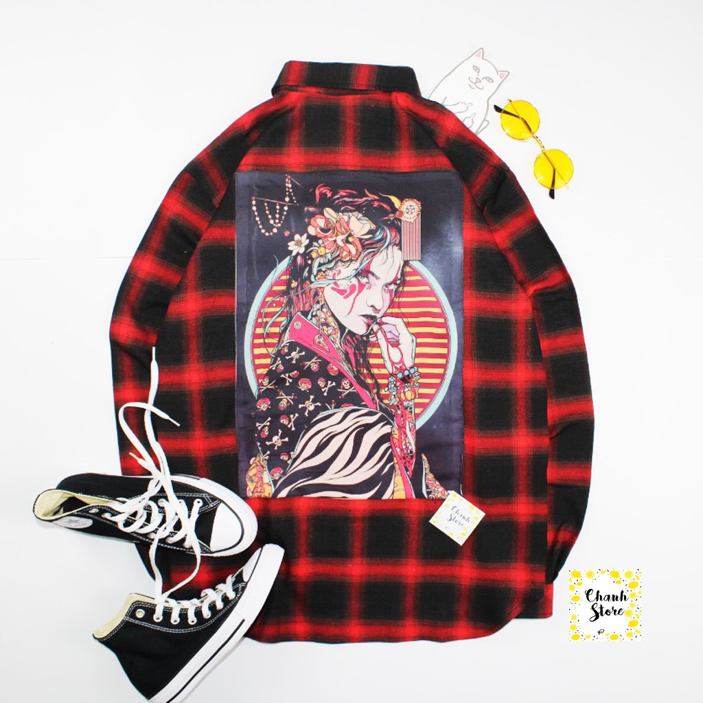 Áo Sơ Mi  Flannel Geisha – (Freeship từ 150k) – Hình thật 100%