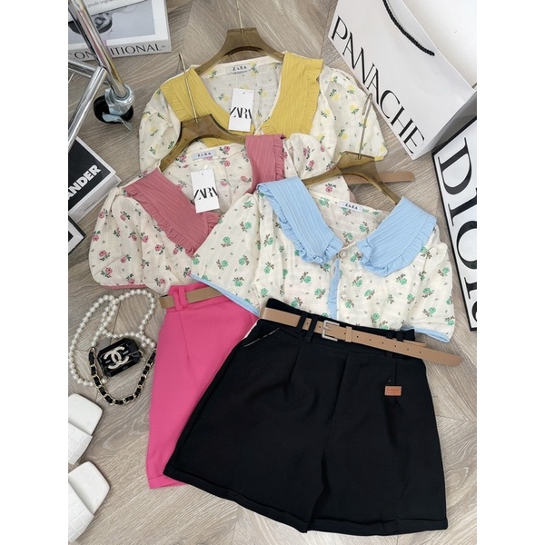 [ 𝐅𝐑𝐄𝐄 𝐒𝐇𝐈𝐏 ] SÉT HOA MIX QUẦN SOOC KÈM ĐAI 3 MÓN HÀNG ĐẸP LẮM Ạ