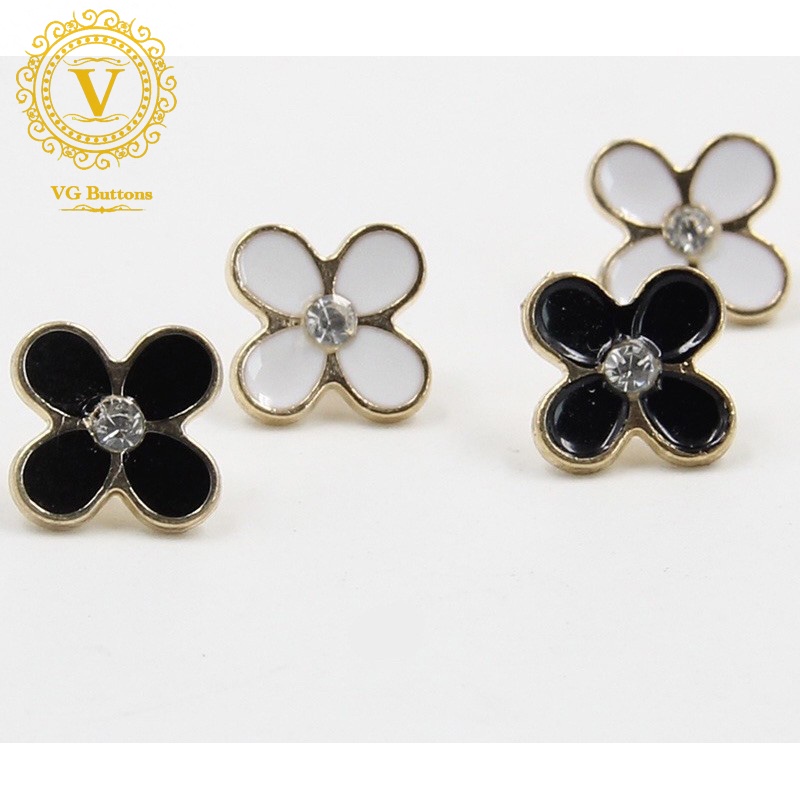 #22 Cúc kim loại cao cấp, hình bông hoa phù hợp áo vest nữ, áo khoác, măng tô, áo khoác dạ size 10mm