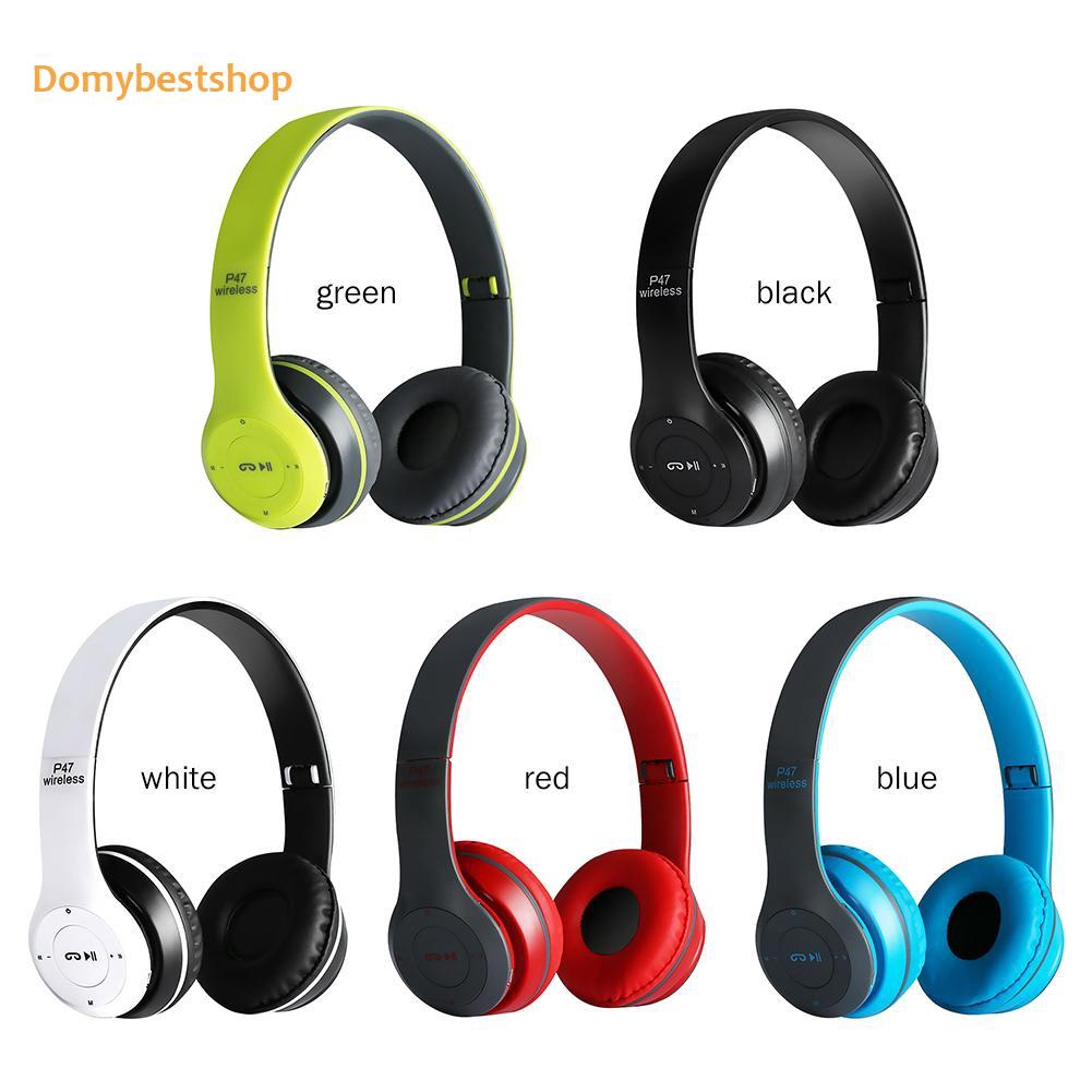 COD ☭P47 Wireless Useful Bluetooth Stereo Headphone Cool 3.5mm Audio Jack Handsfree Headset