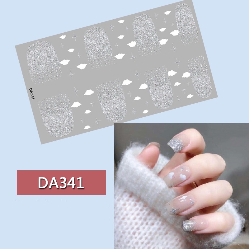 Bộ 14 miếng dán móng tay nhãn dán 3D thời trang DA341-360