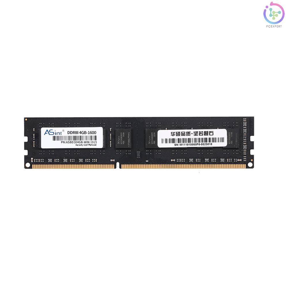 ASint LO-DDR3-1600-4GB Desktop Memory DDR3 1600MHz PC RAM 240Pin Low Power Consumption 4GB