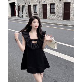 Váy baby doll dáng ngắn cổ vuông
