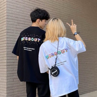 1hitshop áo thun tay lỡ Unisex, áo phông form rộng, áo phông in hình missout bakery siêu hot 1hitshop