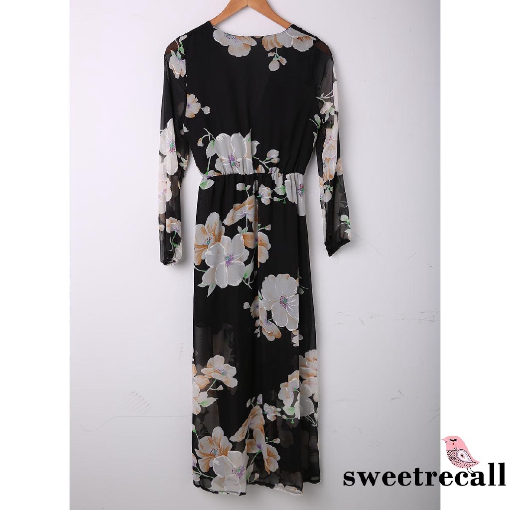 Đầm dáng dài họa tiết hoa phong cách boho hợp thời trang cho nữ | BigBuy360 - bigbuy360.vn