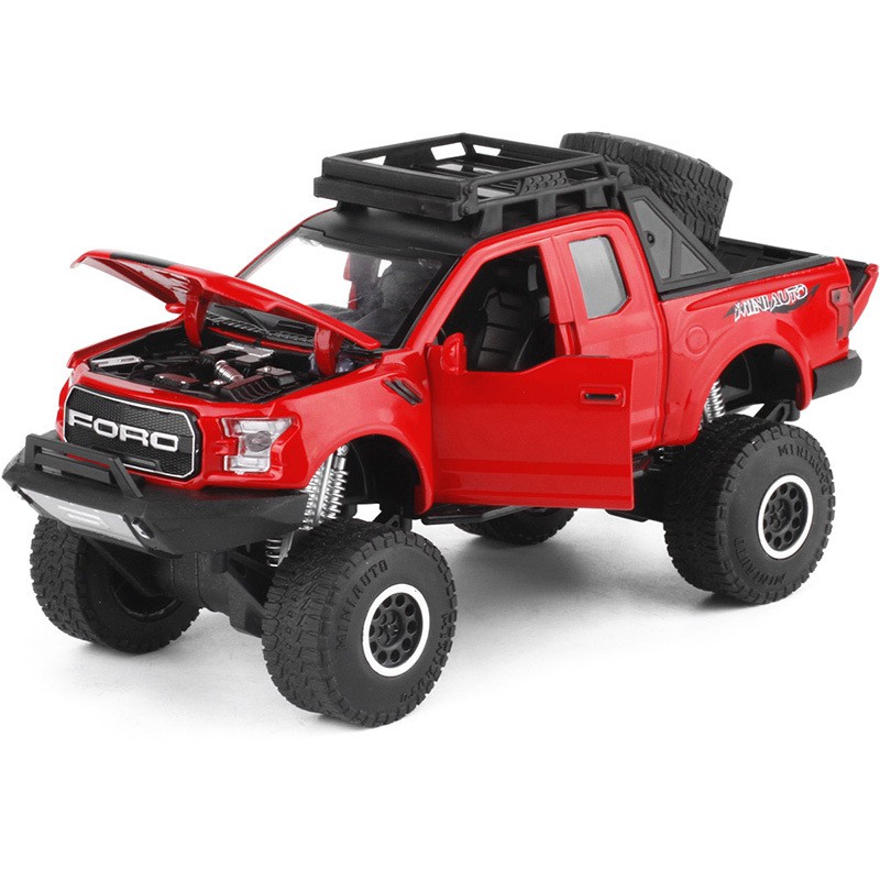 [Mã LIFE0503TOYS1 giảm 10% đơn 150k] XE MÔ HÌNH FORD F150 Raptor Offroad - tỷ lệ 1:32 đúc Kim Loại