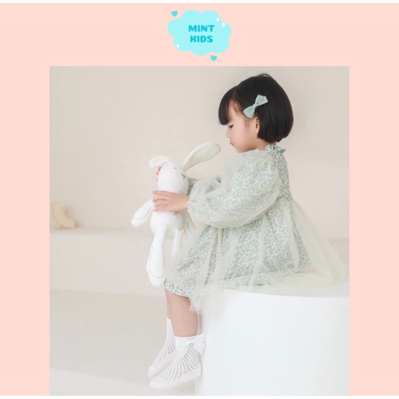 Tất Lưới Cao Cổ Đính Nơ Nemo Baby Mềm Mại Cho Bé 0 Đến 5 Tuổi TL-10