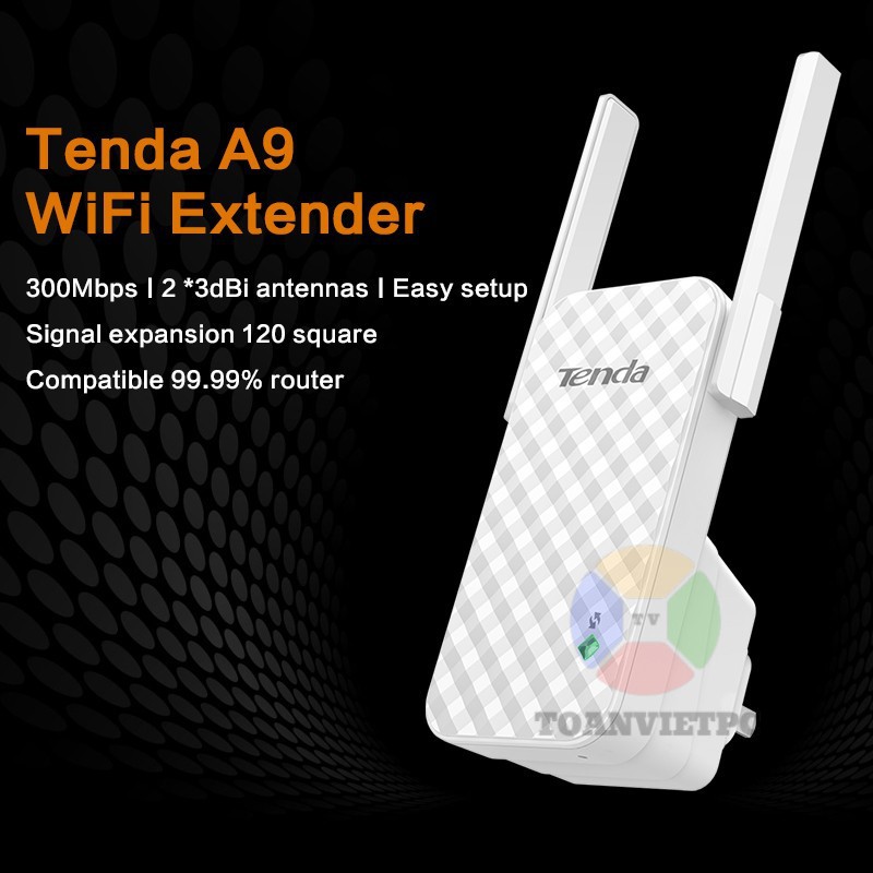 [Chính Hãng] Kích Sóng Wifi Tenda A9 Sóng Khỏe Phạm Vi Mở Rộng Sóng Lên Tới 200m Dễ Lắp Đặt Sử Dụng