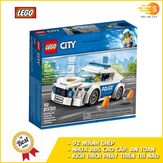 Bộ đồ chơi lắp ráp xe tuần tra cảnh sát 92 mảnh Lego City 60239