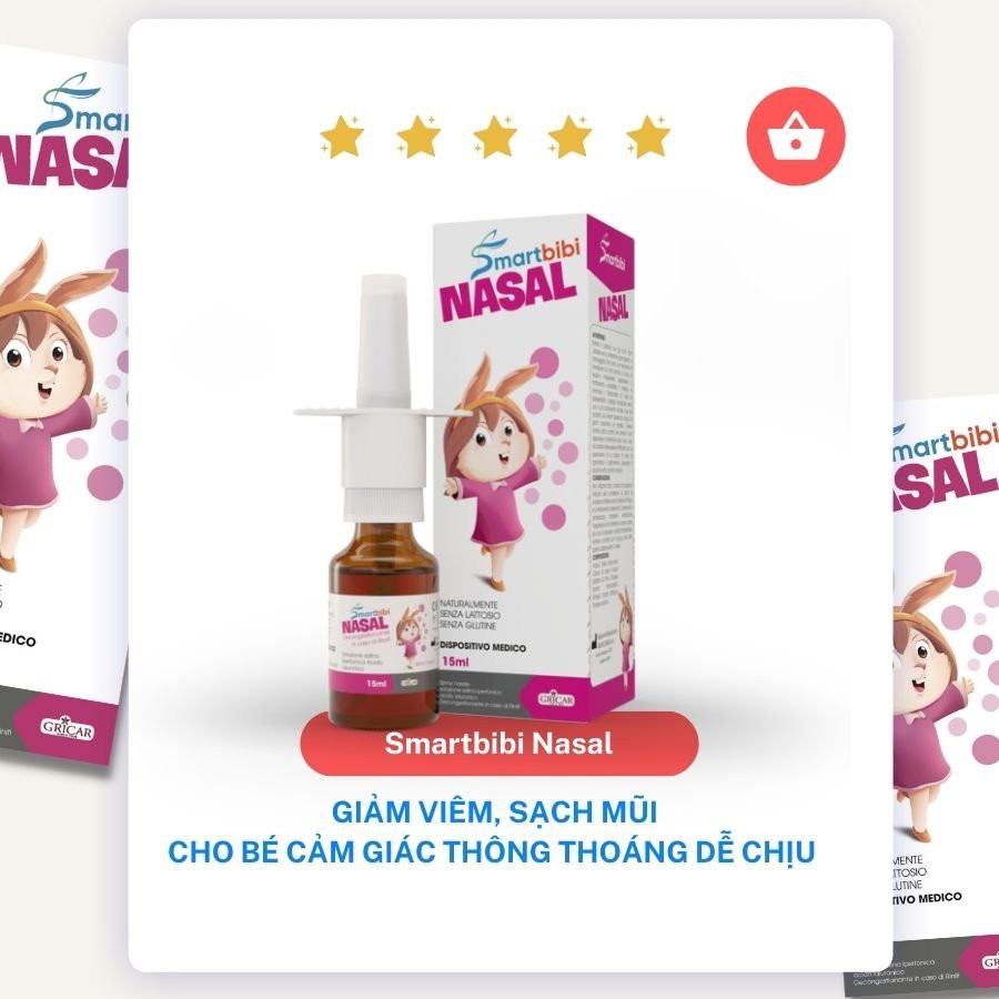 Làm sạch mũi do VIÊM XOANG, viêm mũi dị ứng - Thông mũi - Giảm sổ mũi - Smartbibi Nasal - Kèm quà tặng -