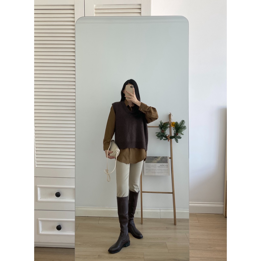 Áo gile len vân dọc _ A0333 | BigBuy360 - bigbuy360.vn