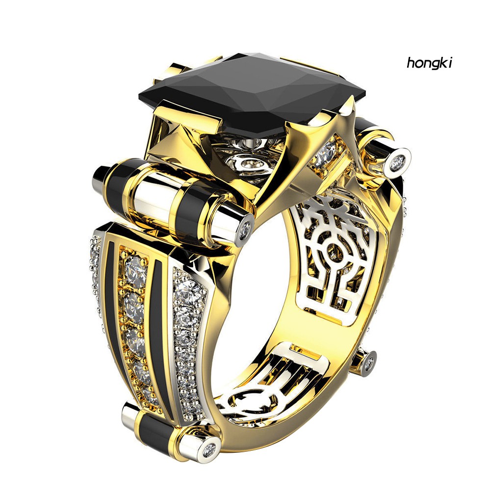 Nhẫn Hợp Kim Đính Đá Phong Cách Vintage Cho Nam