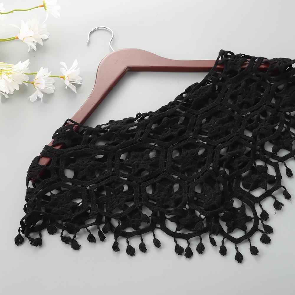 EUCA Áo Choàng Poncho Dệt Kim Chống Nắng Thời Trang Cổ Điển