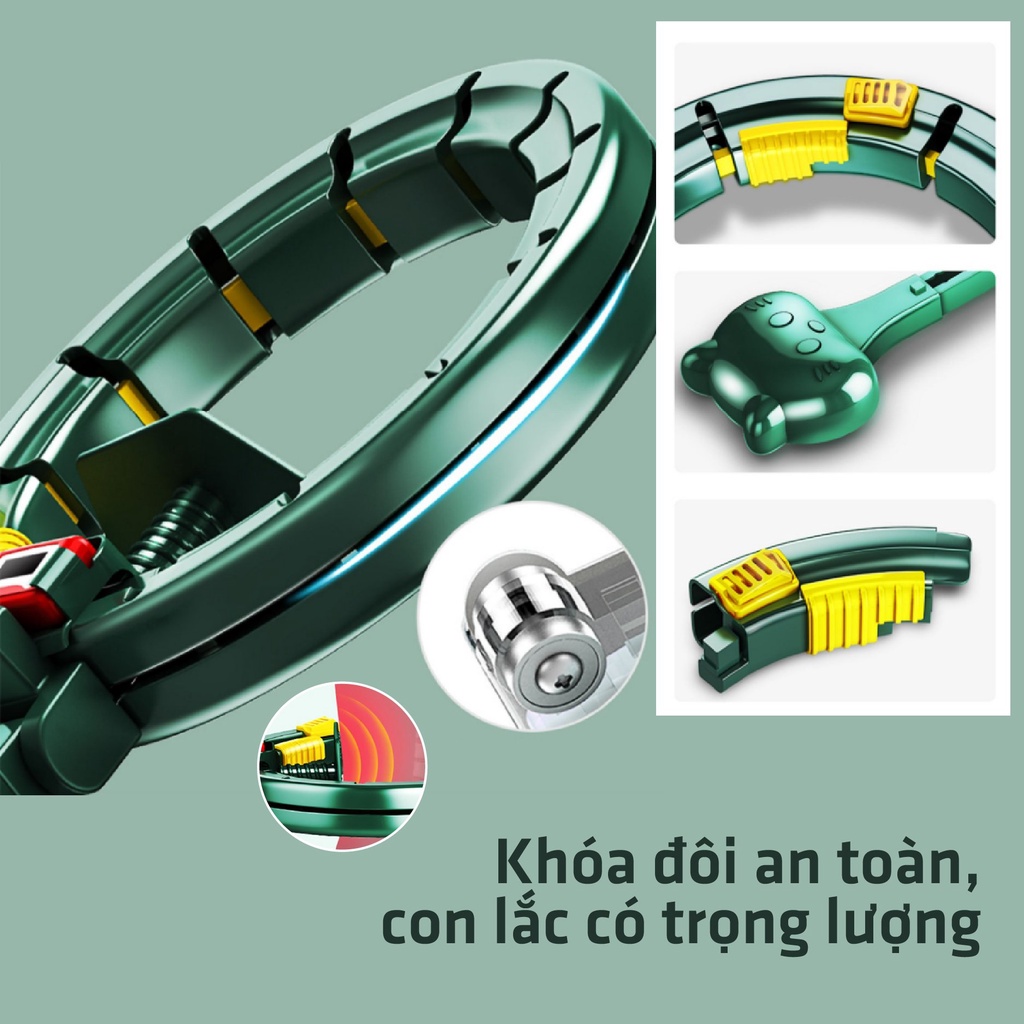 Vòng lắc eo thông minh tự đếm, Vòng lắc bụng đốt mỡ siêu nhanh hiệu quả, bảo hành 3 tháng
