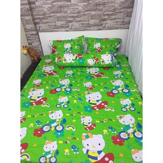 Bộ drap cotton Thắng Lợi: 1 drap, 2 vỏ nằm, 1 vỏ ôm