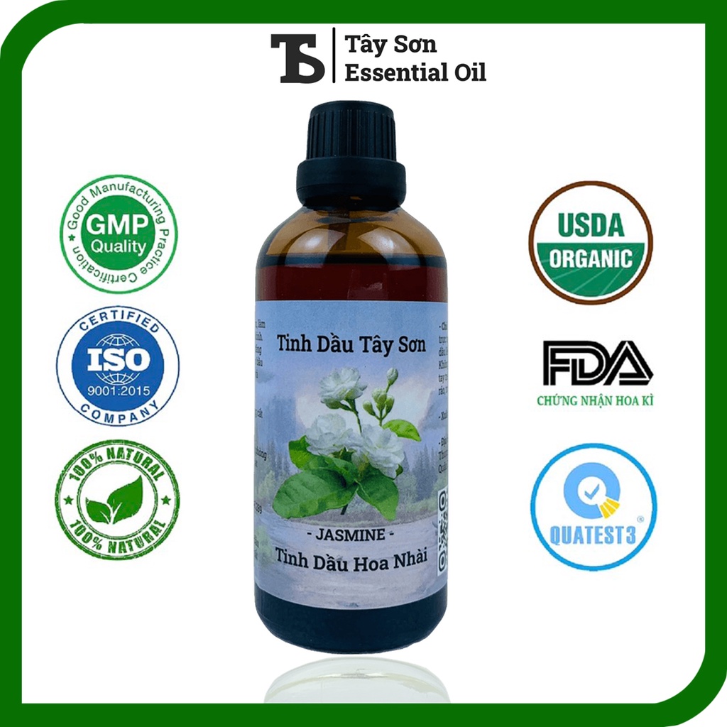 Lọ 100ML Tinh Dầu Hoa Nhài Tự Nhiên Nguyên Chất Khử Khuẩn Thơm Phòng Sang Trọng