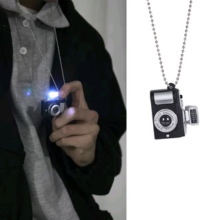 Vòng cổ mặt dây hình camera dạ quang phong cách Hàn Quốc thời trang cho nam và nữ