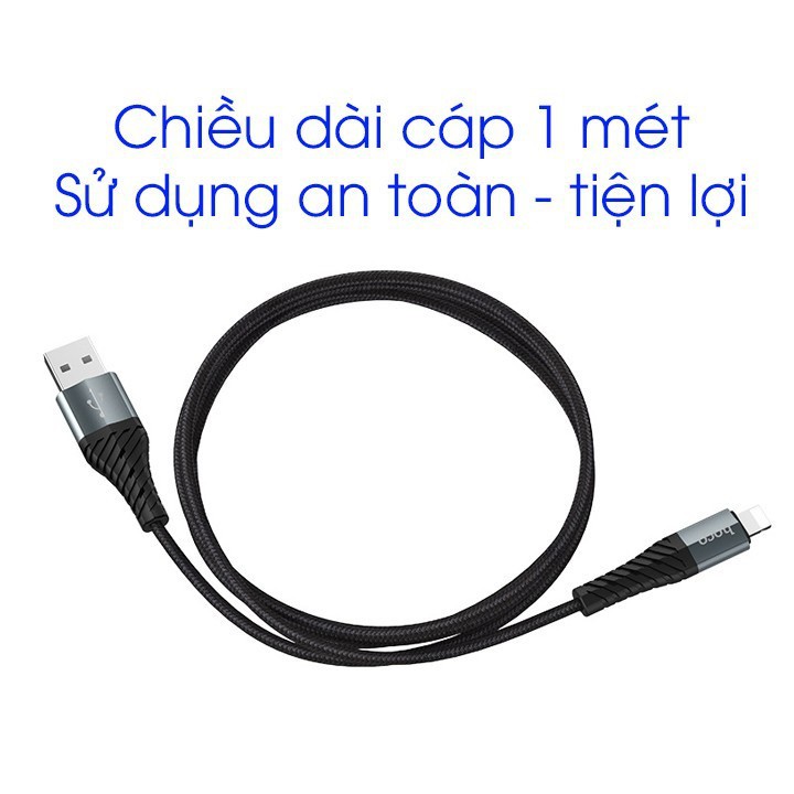 Dây cáp sạc ⚡FS50K⚡ Cáp sạc iphone Hoco X38 lightning loại 1m cao cấp hỗ trợ sạc nhanh