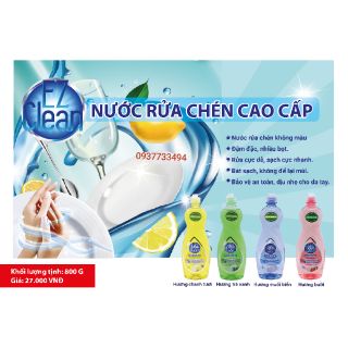 Nước rửa chén đậm đặc EZ 800g