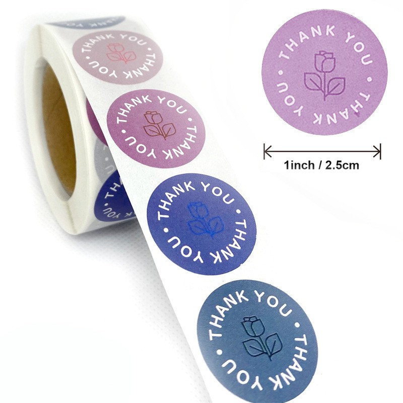 Miếng dán 500 Sticker miếng dán thank you miếng dán niêm phong gói hàng
