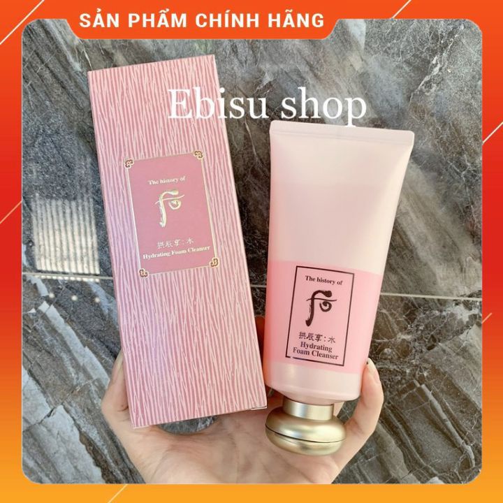 TUÝP SỮA RỬA MẶT WHOO HỒNG FULLSIZE HYDRATING FOAM CLEANSER 180ML