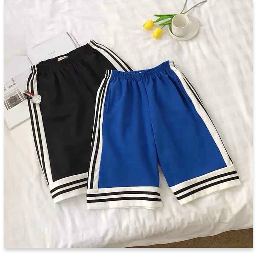 QUẦN SHORT NỮ KẺ SỌC CÁ TÍNH CHẤT THUN CO GIẢN 4 CHIỀU THOÁNG MÁT  THỜI TRANG KME.STORE