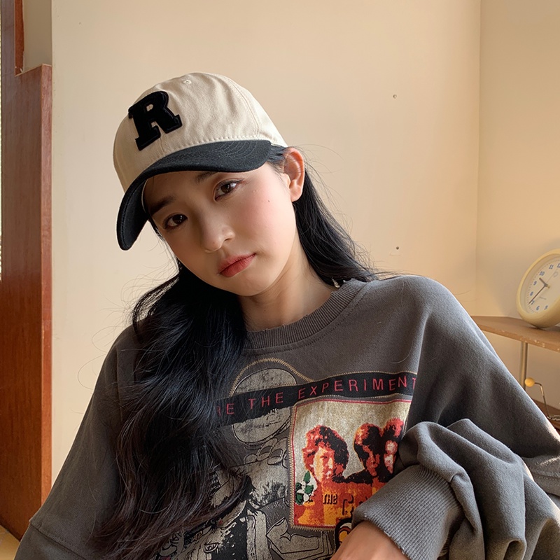 Mũ Lưỡi Trai Che Nắng Phối Màu Sắc Tương Phản Phong Cách Hàn Quốc Thời Trang Mùa Hè