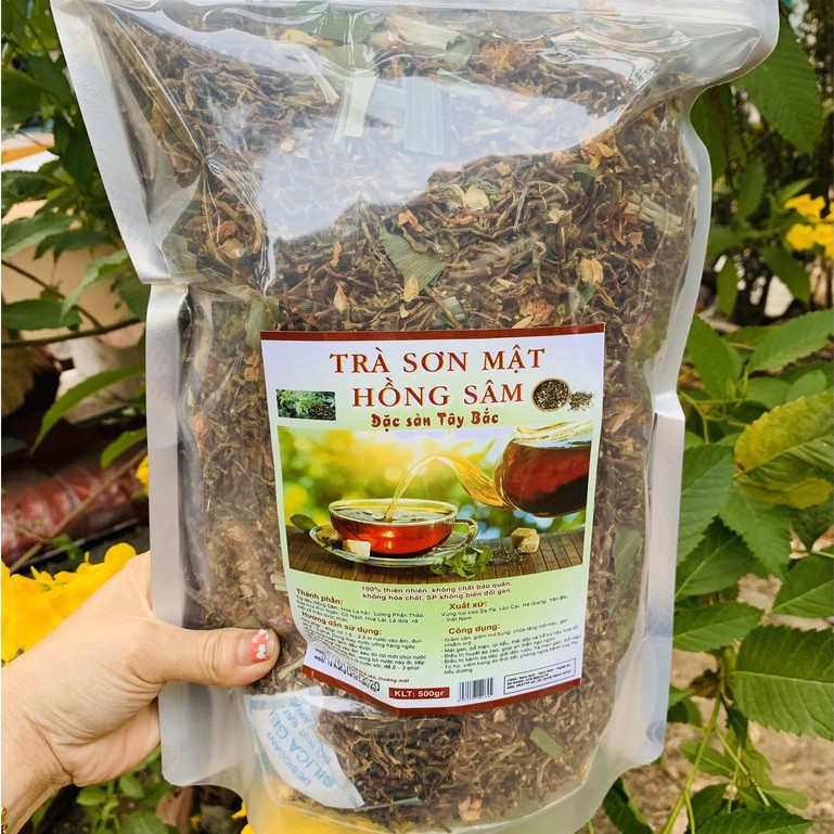 💟💟 Trà Sơn Mật Hồng Sâm Tây Bắc Thanh Nhiệt Giải Độc Gan 500g Bách Hóa Mộc Lan