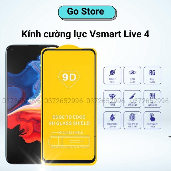 Kính cường lực Vsmart Full Màn Live 4