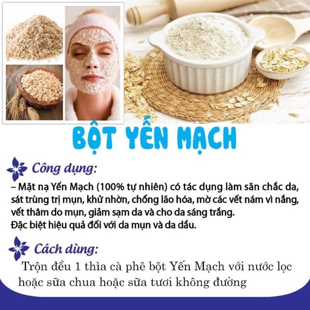 Bột Yến Mạch Nguyên Chất - Mỹ Phẩm Handmade