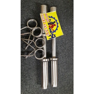 Bộ 2 đòn tay ngắn phi 50 tặng kẹp khoá tạ cao cấp