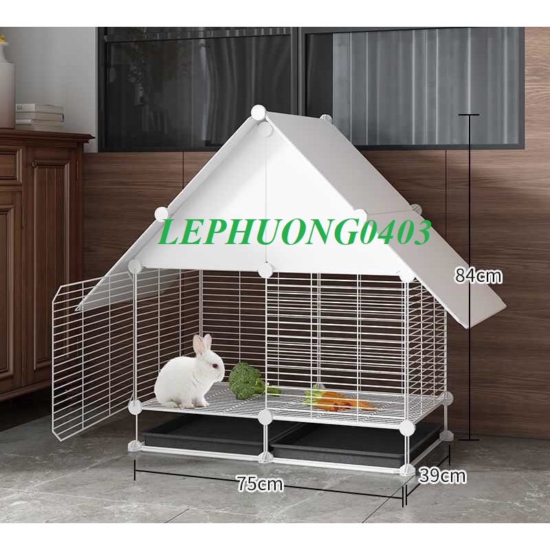 COMBO CHUỒNG, NHÀ LỒNG LƯỚI THÉP CÓ MÁI CHE CHO CHÓ MÈO THÚ CƯNG ĐA NĂNG
