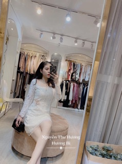 Váy ren trắng tiểu thư