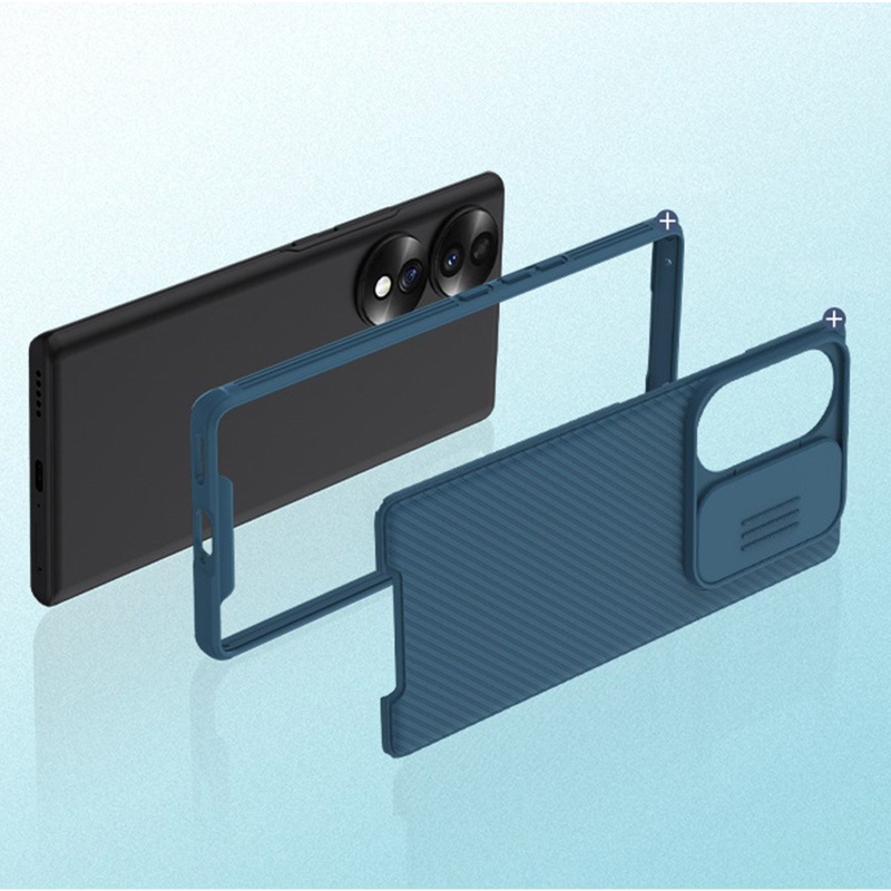 Ốp Điện Thoại Chống Trầy Xước Có Thanh Trượt Bảo Vệ Camera Cho Honor 70