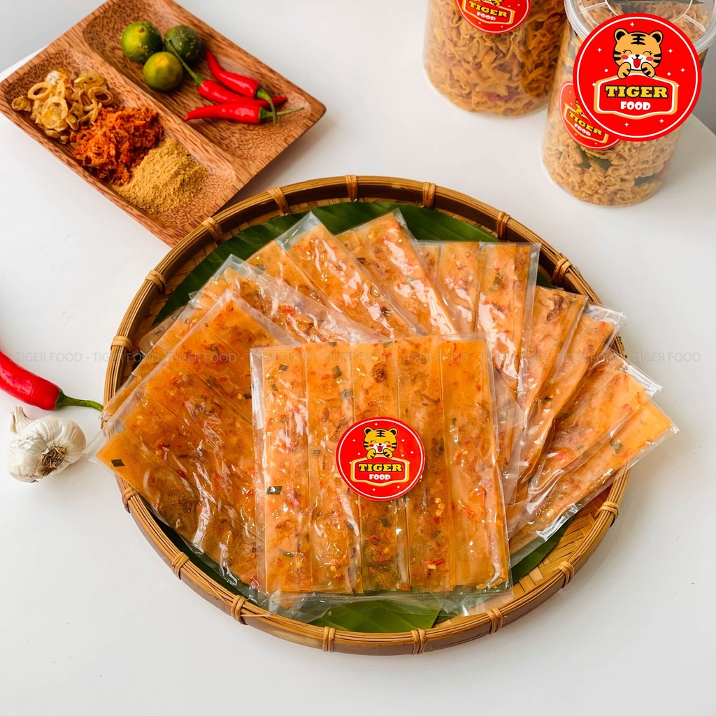 Bánh tráng dẻo tôm cuộn hành phi TIGER FOOD Bánh Tráng Dẻo Siêu Ngon Giá Rẻ - Đặc sản Tây Ninh 5 bánh